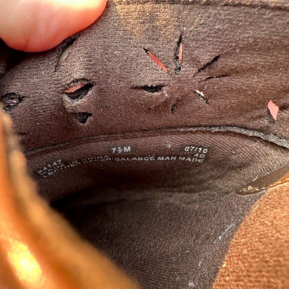 Clarks Bendables Wedge Heel Clog Brown Leather Womens Size 7.5 M - Picture 12 of 12